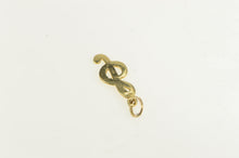 Load image into Gallery viewer, 14K Treble Clef Music Symbol Musician Charm/Pendant Yellow Gold