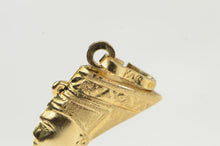 Load image into Gallery viewer, 14K Ancient Egyptian Queen Nefertiti Puffy Charm/Pendant Yellow Gold
