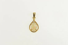 Load image into Gallery viewer, 14K Oval Natural Opal Diamond Accent Vintage Pendant Yellow Gold