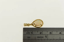 Load image into Gallery viewer, 14K Oval Natural Opal Diamond Accent Vintage Pendant Yellow Gold