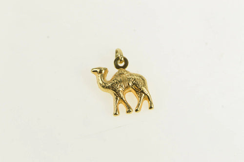 14K 3D Camel Desert Animal Endurance Symbol Charm/Pendant Yellow Gold