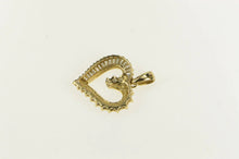 Load image into Gallery viewer, 10K 1.00 Ctw Baguette &amp; Round Diamond Heart Pendant Yellow Gold