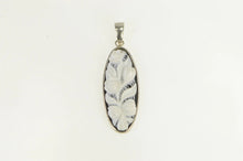 Load image into Gallery viewer, Sterling Silver Carved Onyx Floral Rose Bouquet Statement Pendant
