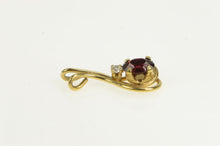Load image into Gallery viewer, 14K Garnet Diamond Accent Vintage Classic Pendant Yellow Gold