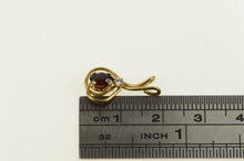 Load image into Gallery viewer, 14K Garnet Diamond Accent Vintage Classic Pendant Yellow Gold