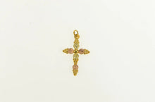 Load image into Gallery viewer, 10K Black Hills Leaf Cross Christian Faith Charm/Pendant Yellow Gold