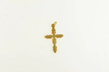 Load image into Gallery viewer, 10K Black Hills Leaf Cross Christian Faith Charm/Pendant Yellow Gold