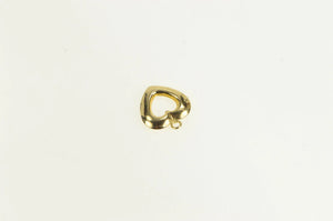 14K Puffy Heart Love Symbol Cut Out Charm/Pendant Yellow Gold