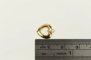 14K Puffy Heart Love Symbol Cut Out Charm/Pendant Yellow Gold