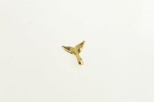 Load image into Gallery viewer, 14K Whale Fluke Back Fin Tail Ocean Animal Charm/Pendant Yellow Gold