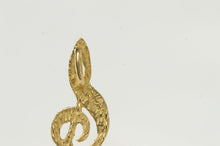 Load image into Gallery viewer, 14K Treble Clef Music Symbol Musician Charm/Pendant Yellow Gold