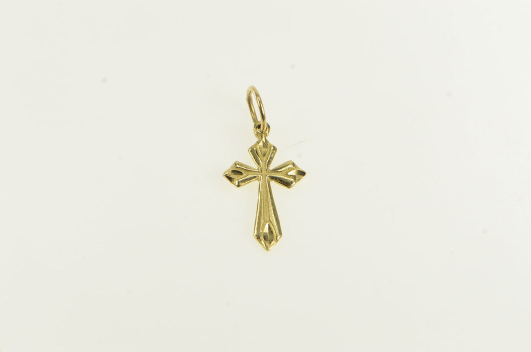 14K Christian Faith Cross Symbol Classic Charm/Pendant Yellow Gold