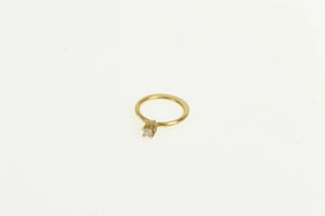 14K Diamond Engagement Promise Cute Ring Charm/Pendant Yellow Gold