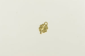 14K Shamrock Four Leaf Clover Good Luck Charm/Pendant Yellow Gold