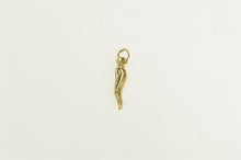 Load image into Gallery viewer, 14K Italian Horn Traditional Protection Symbol Charm/Pendant Yellow Gold