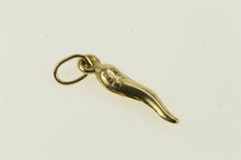Load image into Gallery viewer, 14K Italian Horn Traditional Protection Symbol Charm/Pendant Yellow Gold