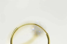 Load image into Gallery viewer, 14K Pave Rhinestone Ball Accent Huggies Hoop Earrings Yellow Gold
