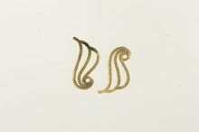 Load image into Gallery viewer, 14K Wavy Scroll Diamond Cut Wave Vintage Earring Jackets Yellow Gold