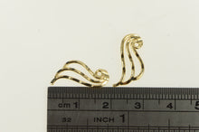 Load image into Gallery viewer, 14K Wavy Scroll Diamond Cut Wave Vintage Earring Jackets Yellow Gold