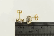 Load image into Gallery viewer, 14K 0.80 Ctw Diamond Flower Cluster Stud Earrings Yellow Gold