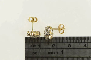 14K 0.80 Ctw Diamond Flower Cluster Stud Earrings Yellow Gold