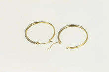 Load image into Gallery viewer, 14K 0.75 Ctw Pave Fancy Diamond Statement Hoop Earrings Yellow Gold