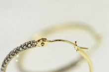 Load image into Gallery viewer, 14K 0.75 Ctw Pave Fancy Diamond Statement Hoop Earrings Yellow Gold