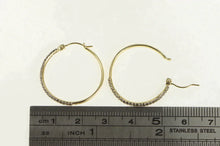 Load image into Gallery viewer, 14K 0.75 Ctw Pave Fancy Diamond Statement Hoop Earrings Yellow Gold
