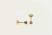 Load image into Gallery viewer, 14K Vintage Classic Round Garnet Simple Stud Earrings Yellow Gold