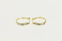Load image into Gallery viewer, 10K Vintage Diamond Classic 15.5mm Hoop Earrings Yellow Gold