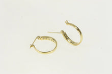 Load image into Gallery viewer, 10K Vintage Diamond Classic 15.5mm Hoop Earrings Yellow Gold
