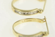 Load image into Gallery viewer, 10K Vintage Diamond Classic 15.5mm Hoop Earrings Yellow Gold