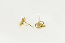 Load image into Gallery viewer, 14K Swirl Spiral Design Vintage Stud Earrings Yellow Gold