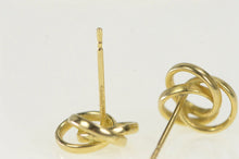 Load image into Gallery viewer, 14K Swirl Spiral Design Vintage Stud Earrings Yellow Gold