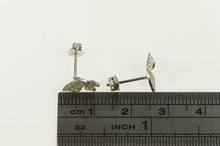 Load image into Gallery viewer, 14K Diamond Pave Butterfly Classic Stud Earrings White Gold