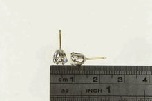 Load image into Gallery viewer, Sterling Silver 14k Gold Classic Solitaire Vintage Two Tone Earrings