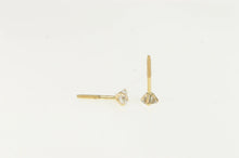 Load image into Gallery viewer, 14K Vintage Round Solitaire Screw Back Stud Earrings Yellow Gold