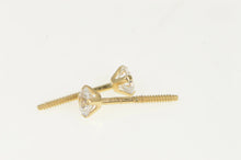 Load image into Gallery viewer, 14K Vintage Round Solitaire Screw Back Stud Earrings Yellow Gold