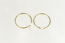 Load image into Gallery viewer, 14K 50mm Diamond Cut Sparkle Hammered Hoop Earrings Yellow Gold