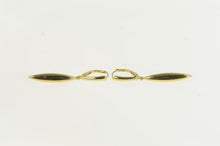 Load image into Gallery viewer, 14K Puffy Dangle Vintage Statement Lever Back Earrings Yellow Gold