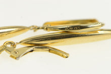 Load image into Gallery viewer, 14K Puffy Dangle Vintage Statement Lever Back Earrings Yellow Gold