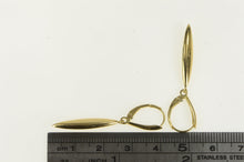 Load image into Gallery viewer, 14K Puffy Dangle Vintage Statement Lever Back Earrings Yellow Gold