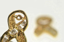 Load image into Gallery viewer, 14K 0.40 Ctw Diamond Ribbon Stud Enhancer Earring Jackets Yellow Gold