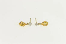 Load image into Gallery viewer, 10K Pear Citrine CZ Dangle Vintage Classic Earrings Yellow Gold