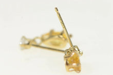 Load image into Gallery viewer, 10K Pear Citrine CZ Dangle Vintage Classic Earrings Yellow Gold