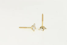 Load image into Gallery viewer, 14K Square Princess CZ Solitaire Classic Stud Earrings Yellow Gold