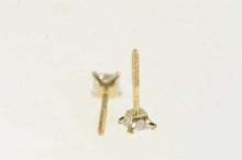 Load image into Gallery viewer, 14K Square Princess CZ Solitaire Classic Stud Earrings Yellow Gold