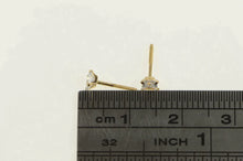 Load image into Gallery viewer, 14K Square Princess CZ Solitaire Classic Stud Earrings Yellow Gold