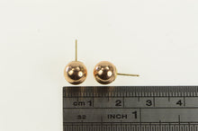 Load image into Gallery viewer, 14K 7.8mm Classic Simple Ball Sphere Stud Earrings Rose Gold