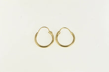 Load image into Gallery viewer, 14K 12.0mm Classic Round Simple Vintage Hoop Earrings Yellow Gold